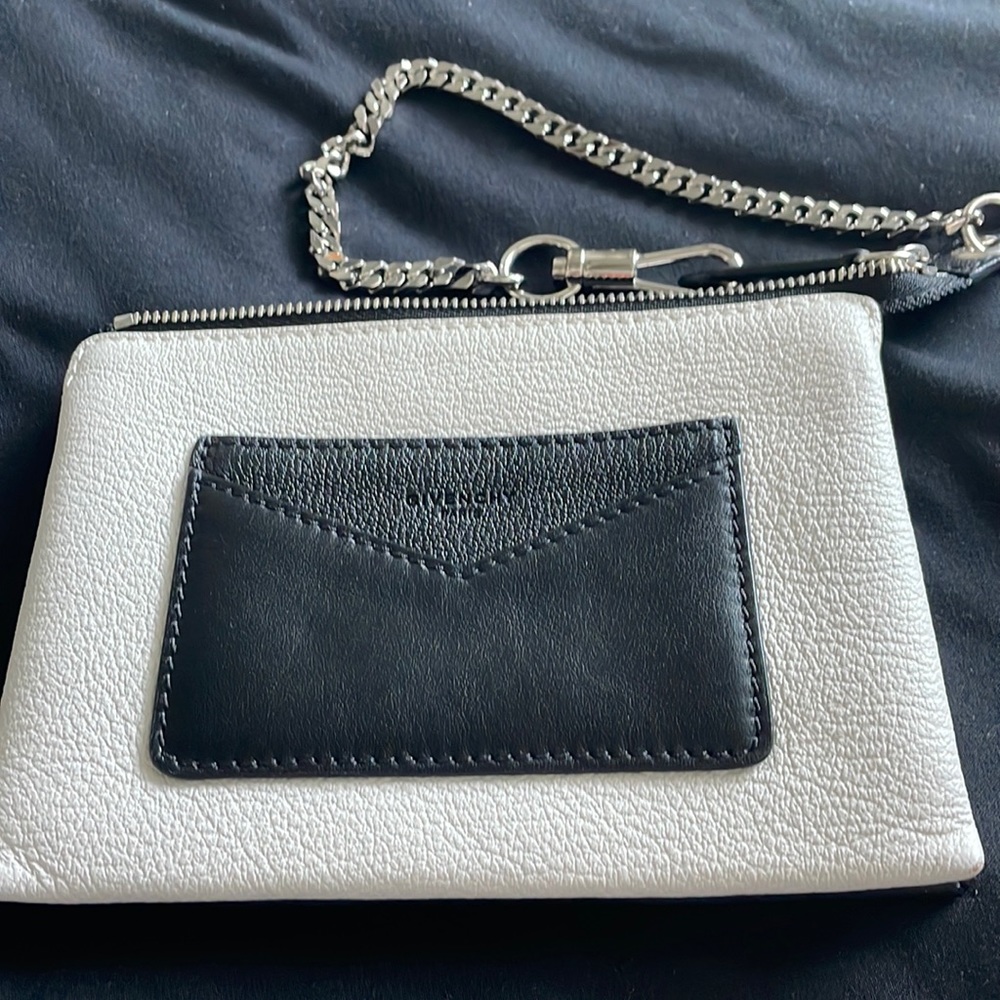 Givenchy Calfskin Duetto Pouch in Black and White